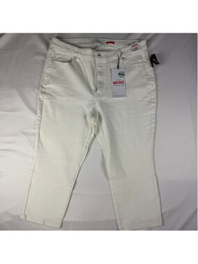 Celebrity Pink Rider Crop Jeans Womens 20 White Skinny Summer Coastal NWT Plus